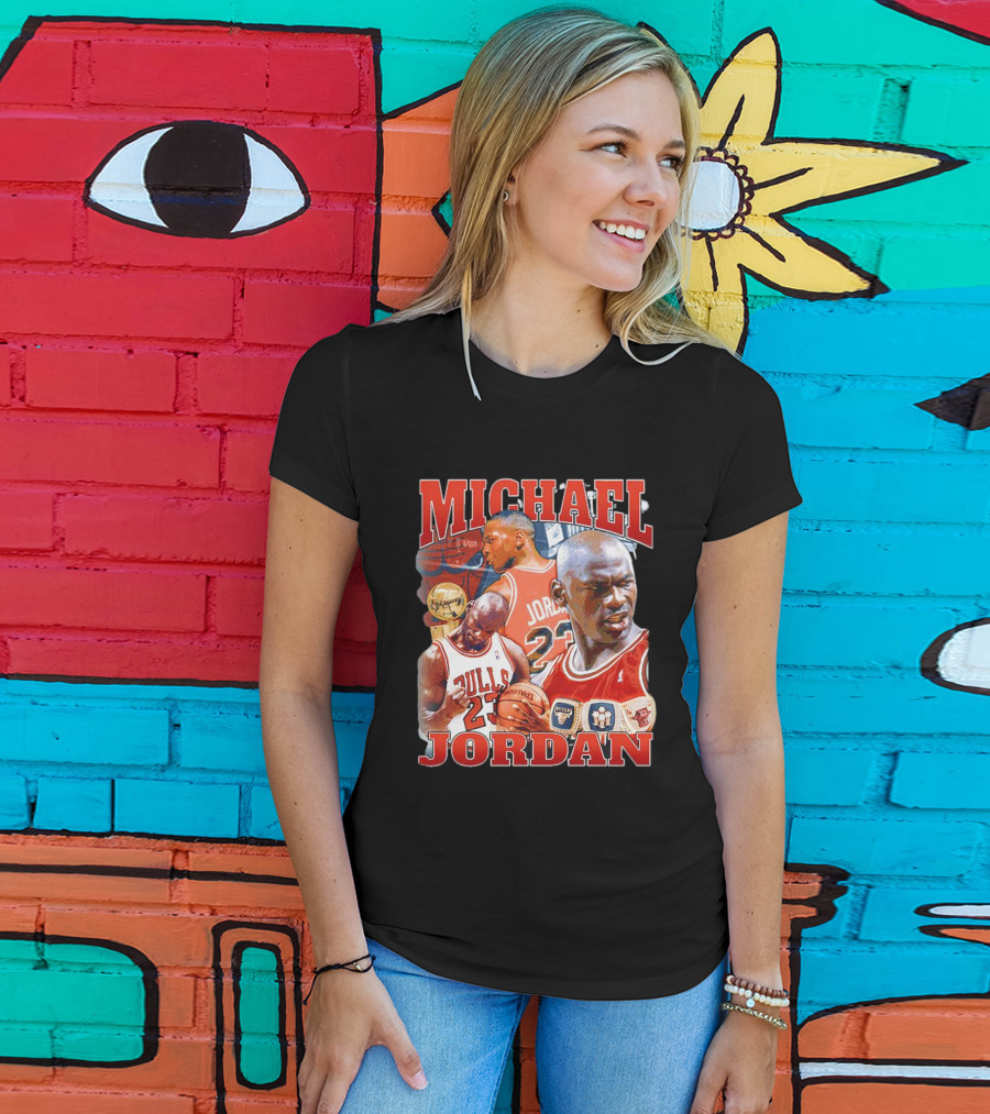 Michael Jordan Bulls 23 Vintage NBA Champion T-Shirt