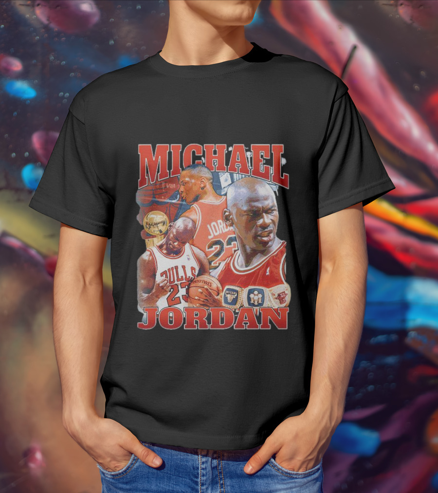 Michael Jordan Bulls 23 Vintage NBA Champion T-Shirt