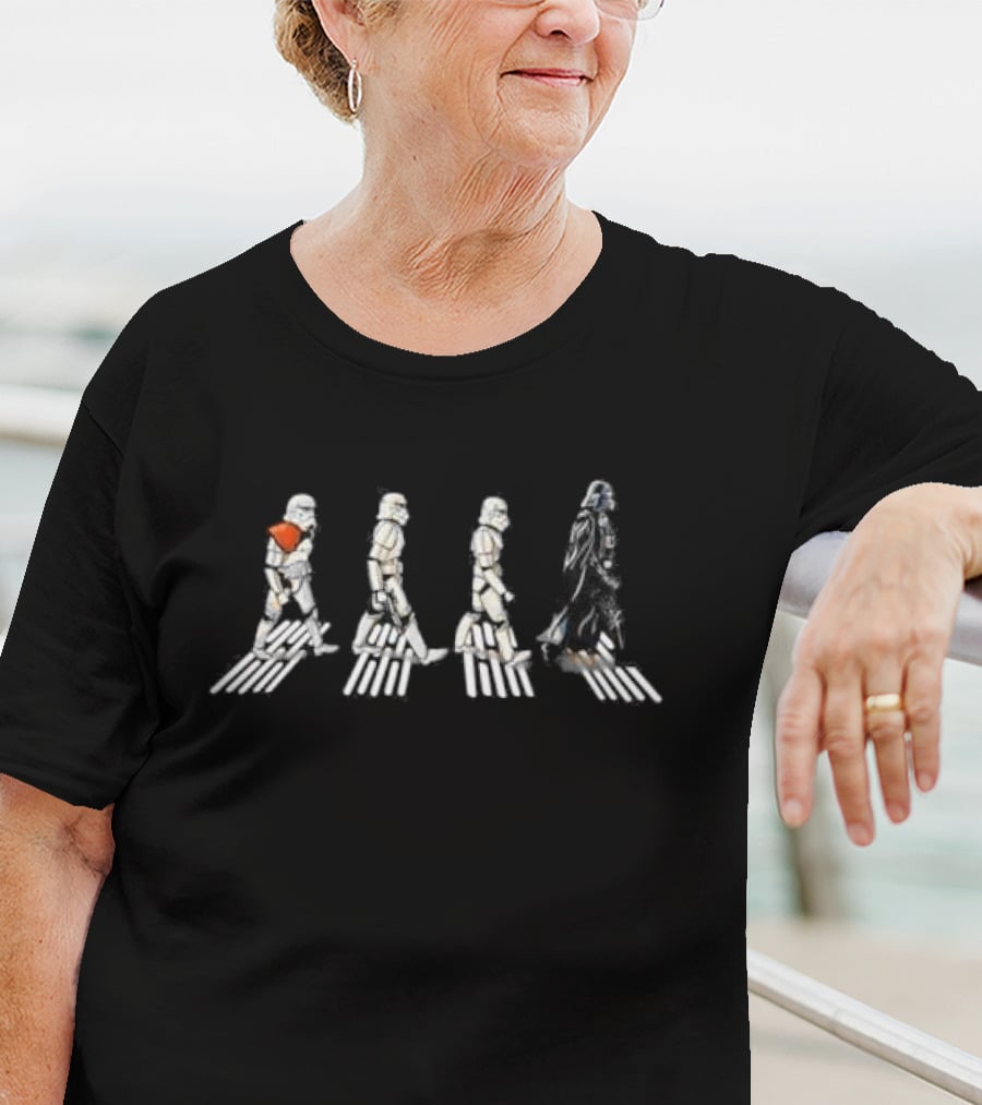 Nice Stormtrooper Darth Vader Star Wars Abbey Road Walkers T-Shirt