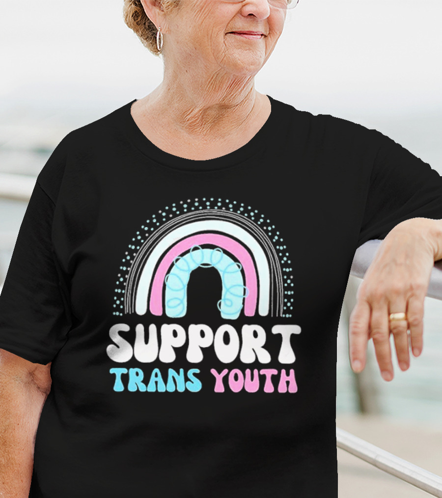 Support Trans Youth Rainbow Rights Ally Pride T-Shirt