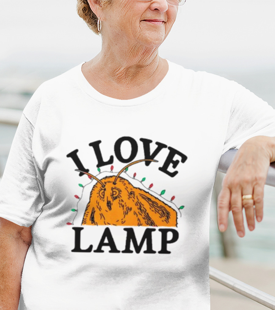 I Love Lamp Moth Christmas Lights T-Shirt