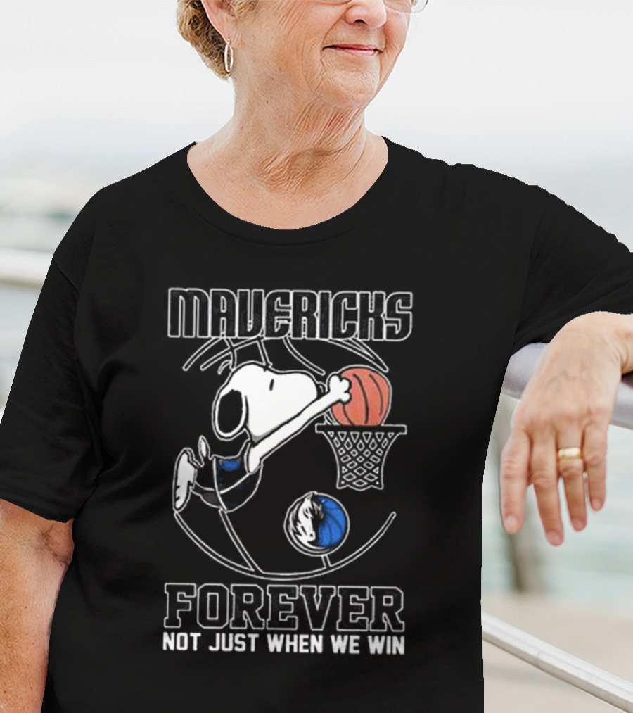 Mavericks Snoopy Basketball Forever Not Just When We Win T-Shirt