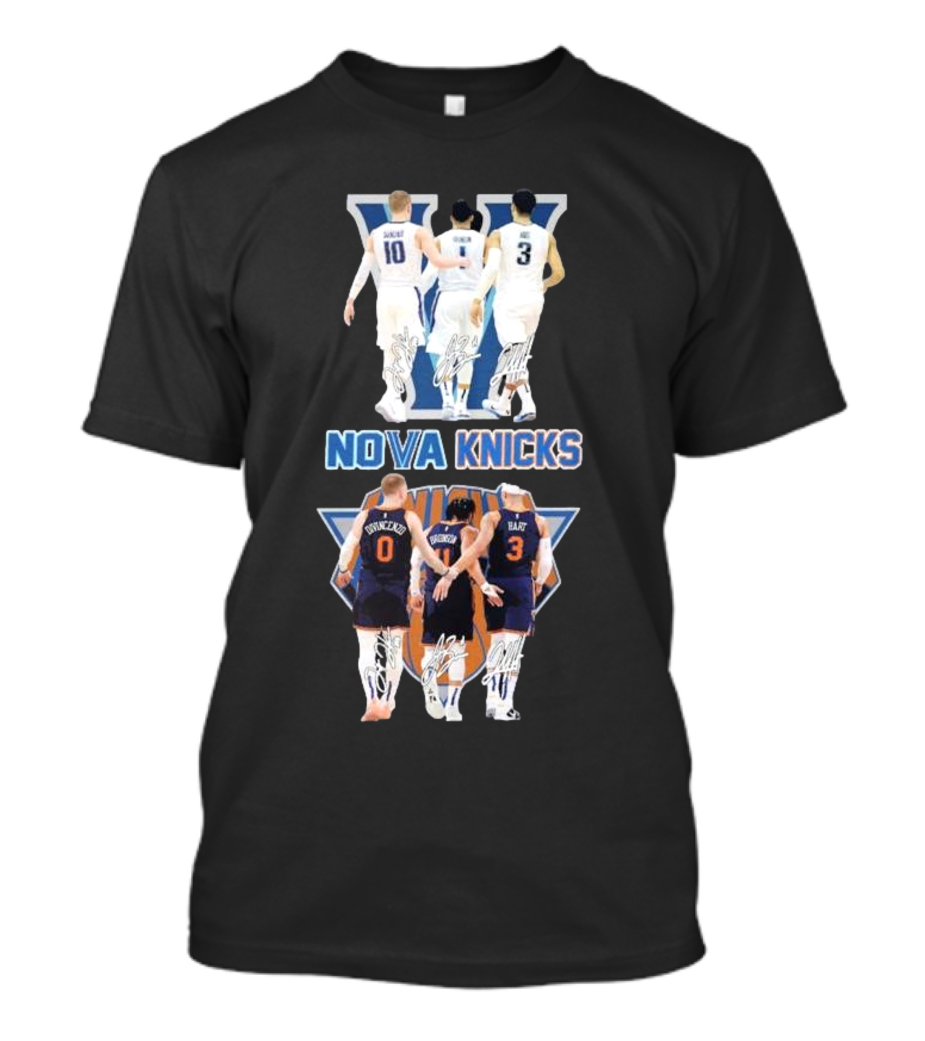Villanova Wildcats Nova Knicks Players And Signatures T-Shirt