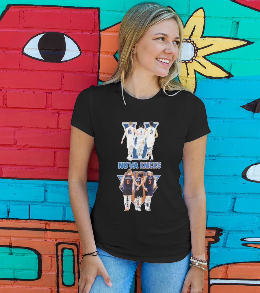 Villanova Wildcats Nova Knicks Players And Signatures T-Shirt