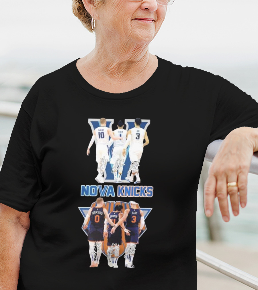 Villanova Wildcats Nova Knicks Players And Signatures T-Shirt
