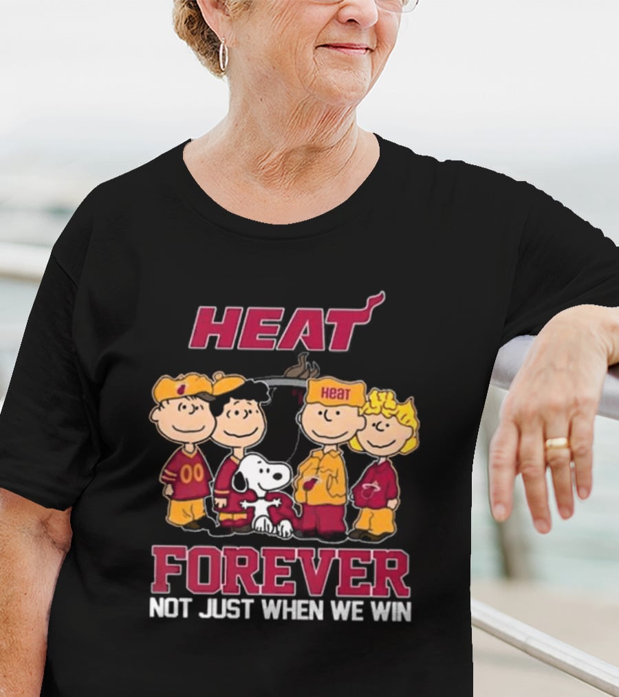 Miami Heat Snoopy And Friends Forever Not Just When We Win T-Shirt