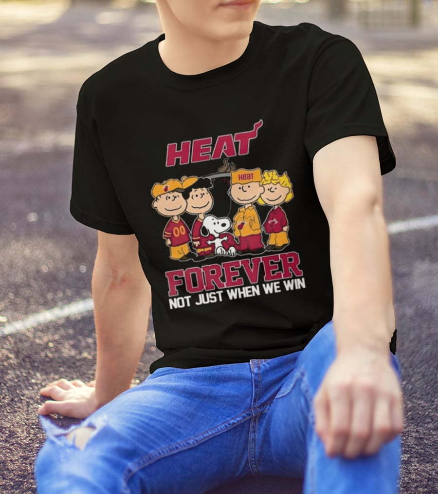 Miami Heat Snoopy And Friends Forever Not Just When We Win T-Shirt