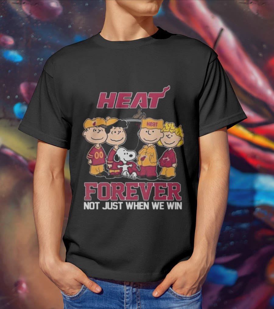 Miami Heat Snoopy And Friends Forever Not Just When We Win T-Shirt