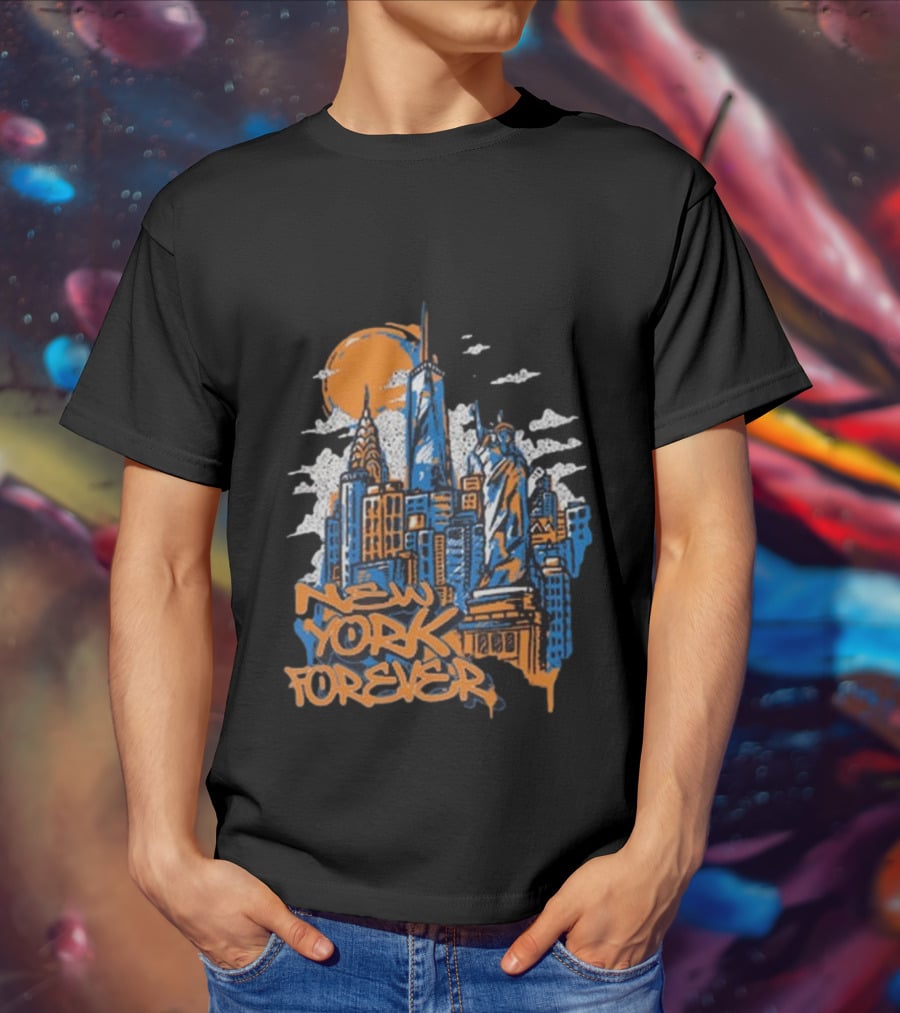 New York Knicks New York Forever Skyline T-Shirt