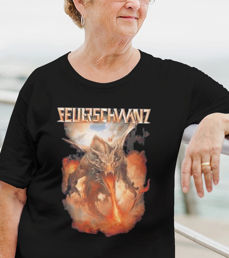Feuerschwanz Drache Fire-Breathing Dragon Fantasy T-Shirt