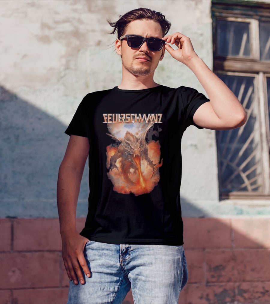 Feuerschwanz Drache Fire-Breathing Dragon Fantasy T-Shirt