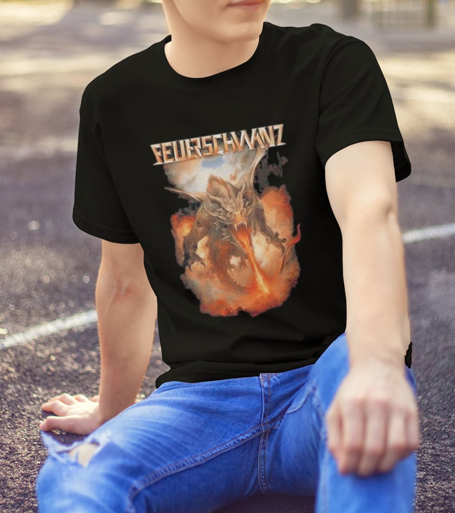 Feuerschwanz Drache Fire-Breathing Dragon Fantasy T-Shirt