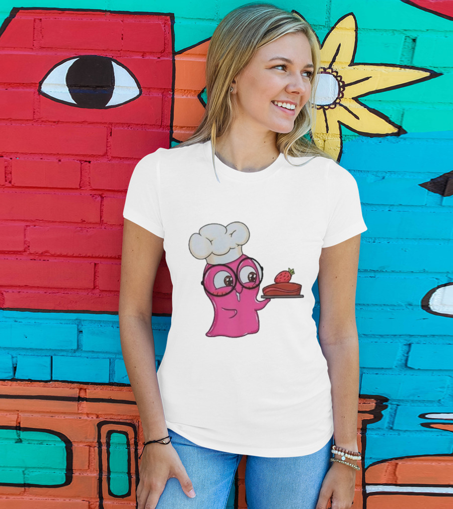 Slime Sam Chef With Cake And Strawberry T-Shirt