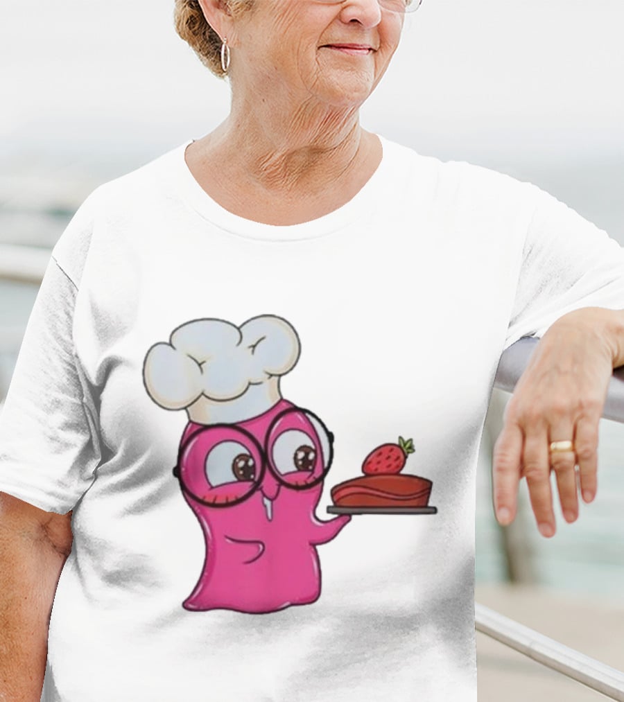 Slime Sam Chef With Cake And Strawberry T-Shirt