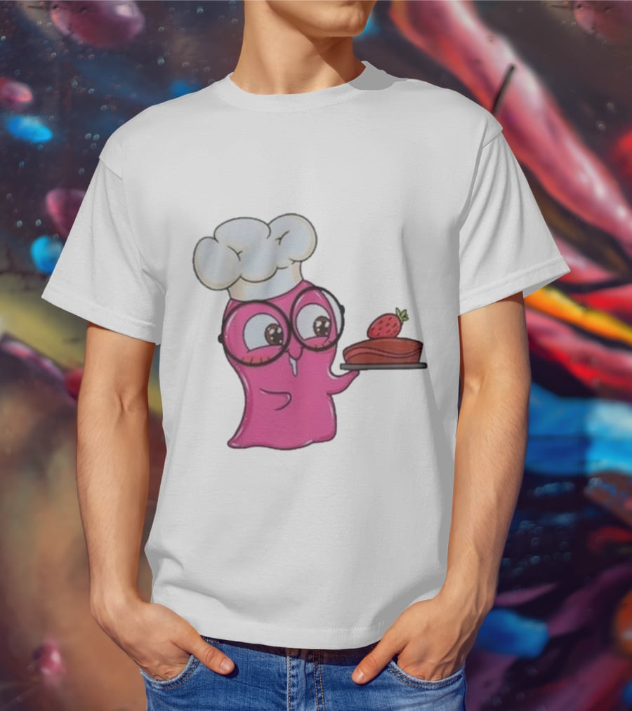 Slime Sam Chef With Cake And Strawberry T-Shirt
