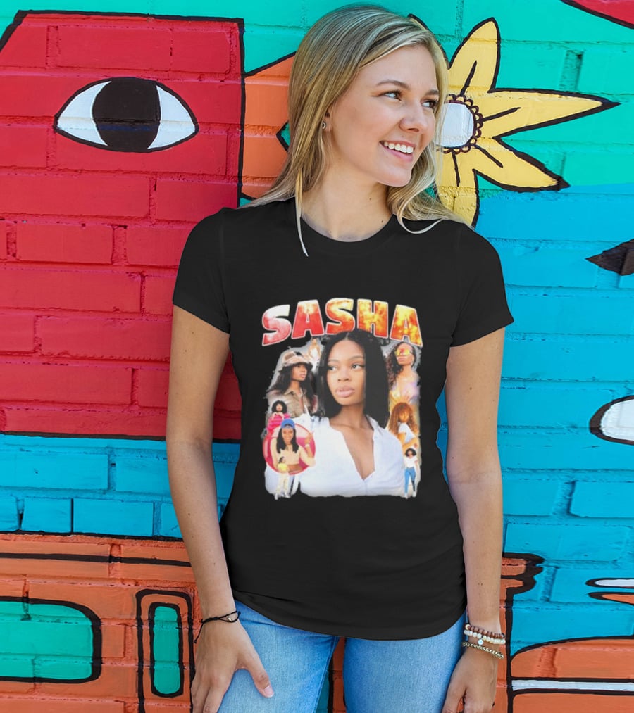 Sasha Iconic Collage Featuring Diverse Fashion Styles T-Shirt