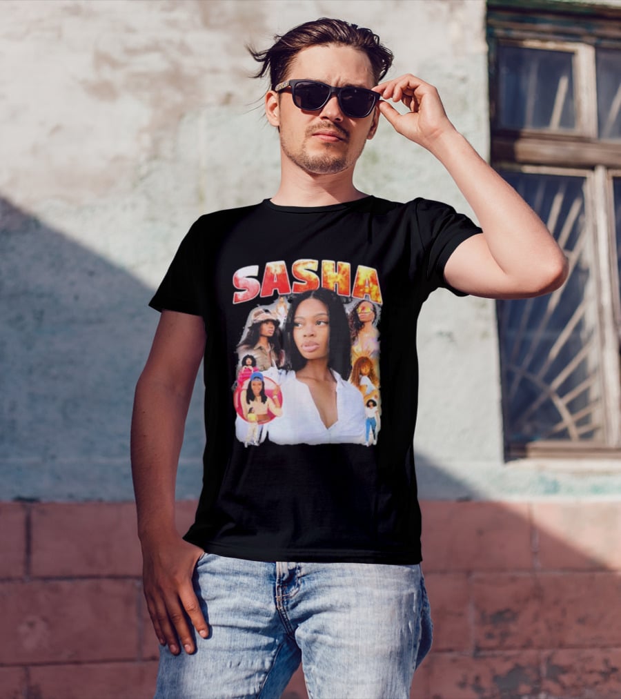 Sasha Iconic Collage Featuring Diverse Fashion Styles T-Shirt