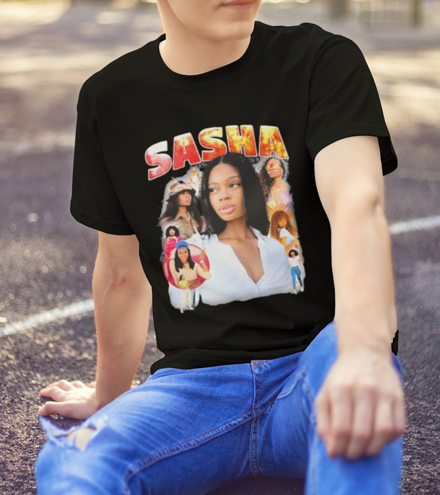 Sasha Iconic Collage Featuring Diverse Fashion Styles T-Shirt