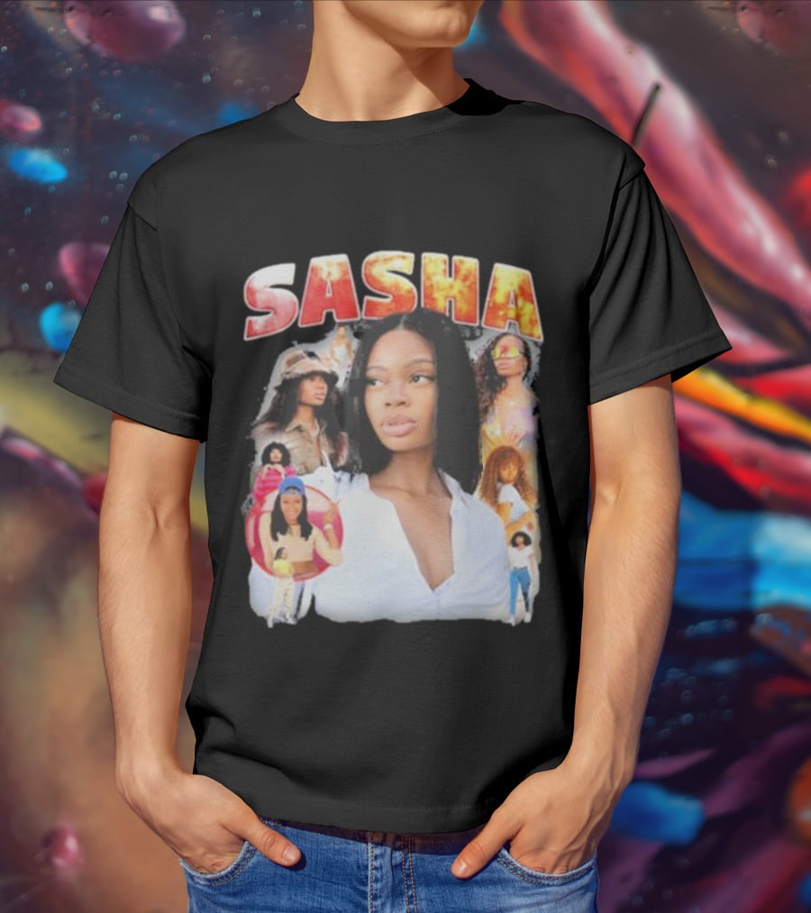 Sasha Iconic Collage Featuring Diverse Fashion Styles T-Shirt