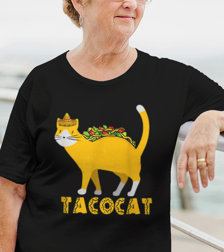 Tacocat Sombrero Taco Cat With Tacos Mexican Food Graphic 365 T-Shirt