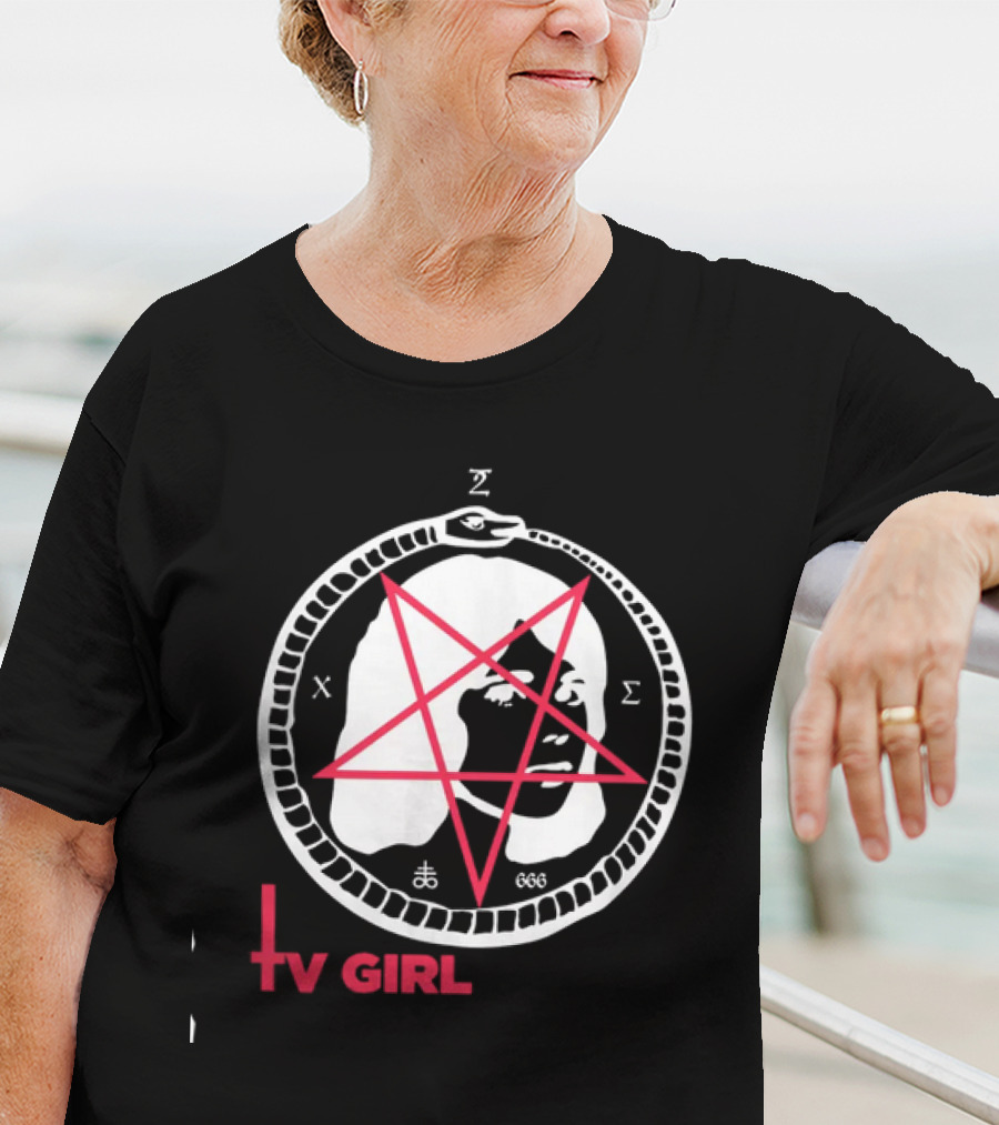 TV Girl Satanic Pentagram Serpent T-Shirt