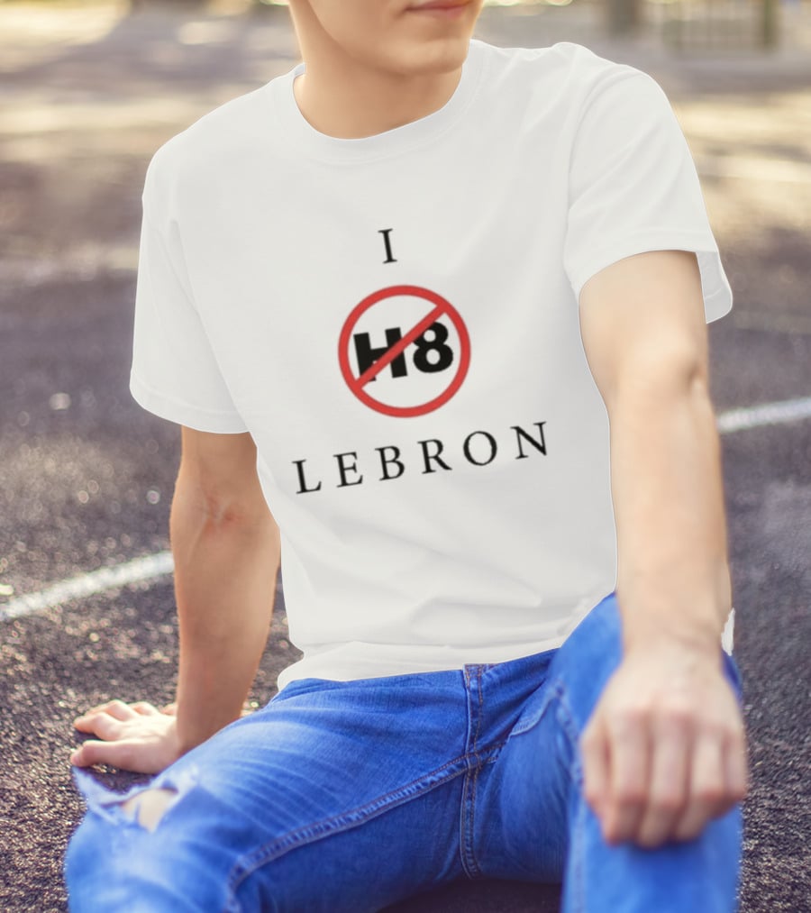 I H8 Lebron Red Circle Crossout T-Shirt