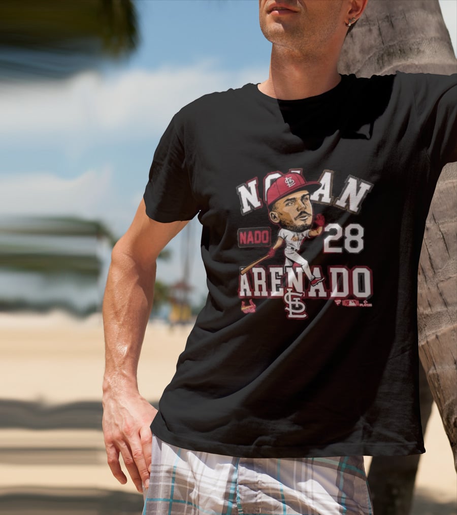 Nolan Arenado St. Louis Cardinals 28 Caricature Nado T-Shirt