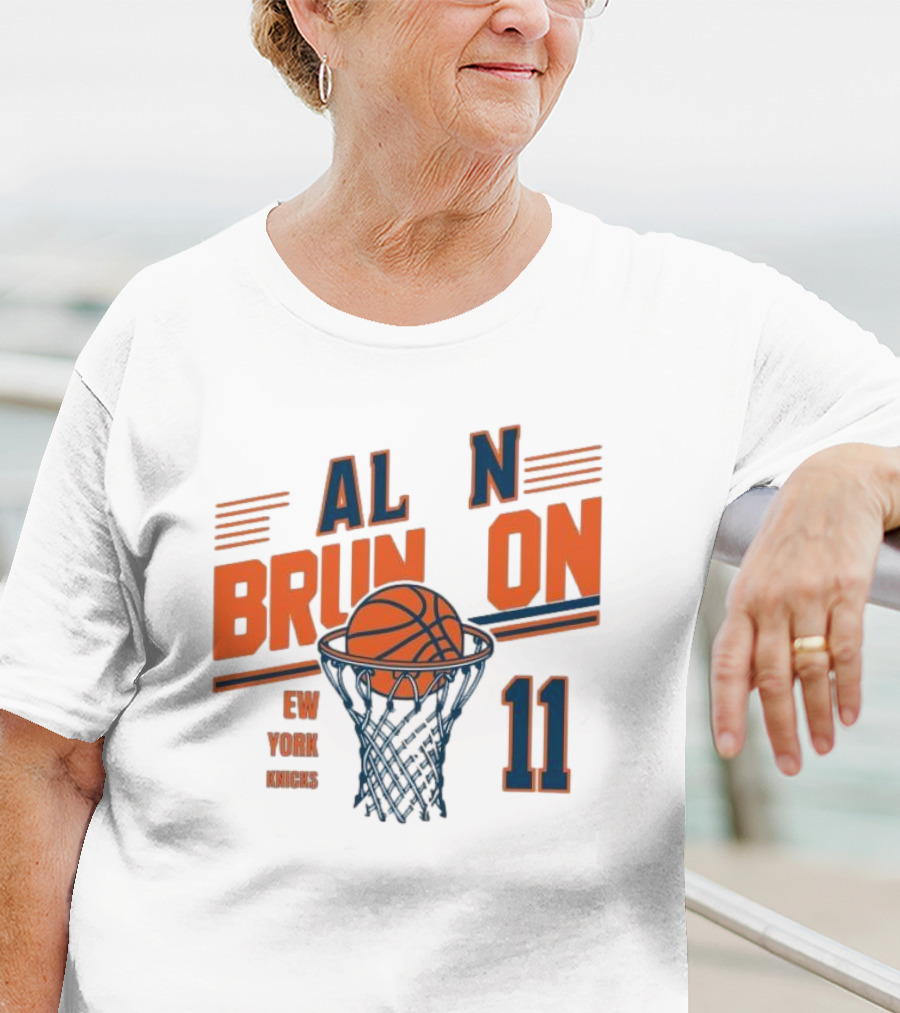 Jalen Brunson New York Knicks Basketball Net Number 11 T-Shirt