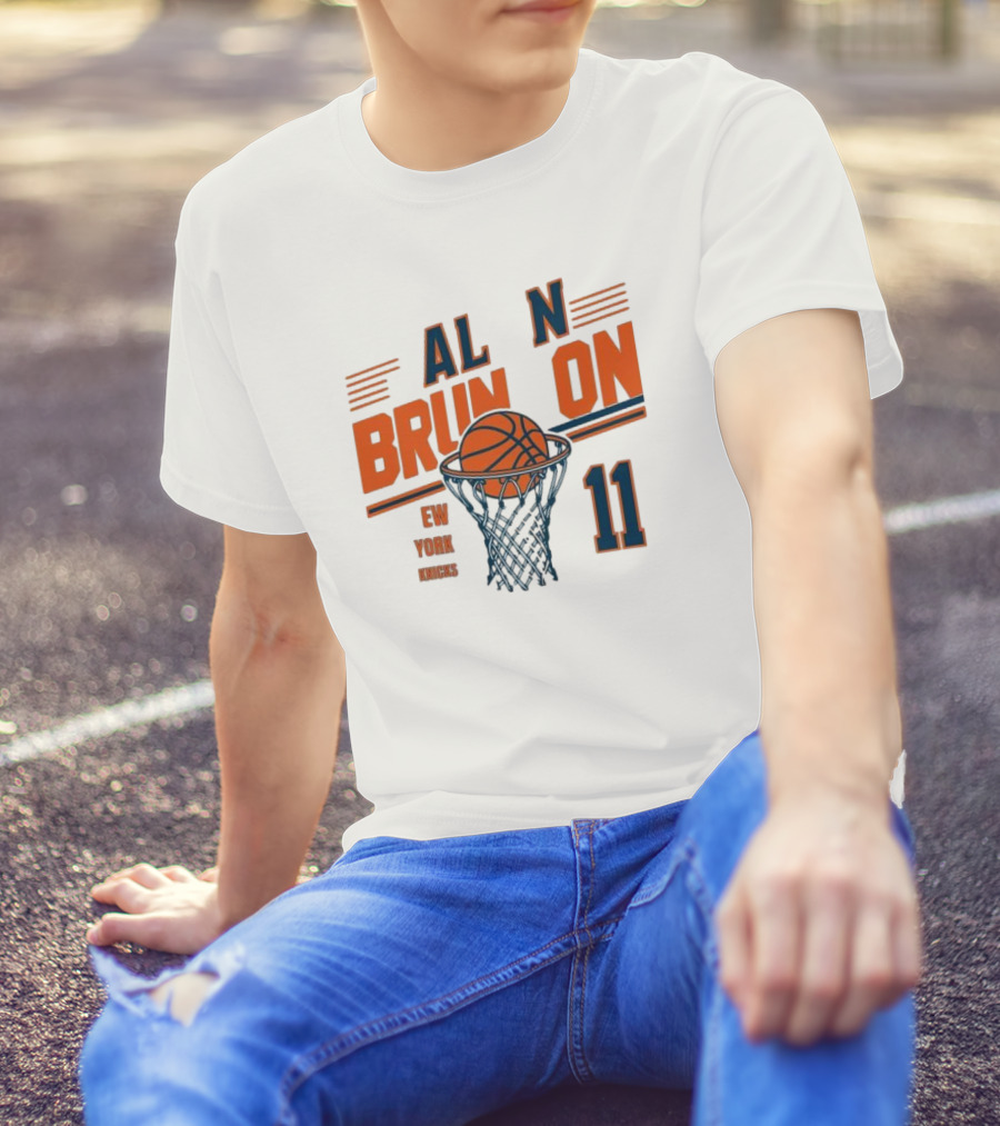Jalen Brunson New York Knicks Basketball Net Number 11 T-Shirt
