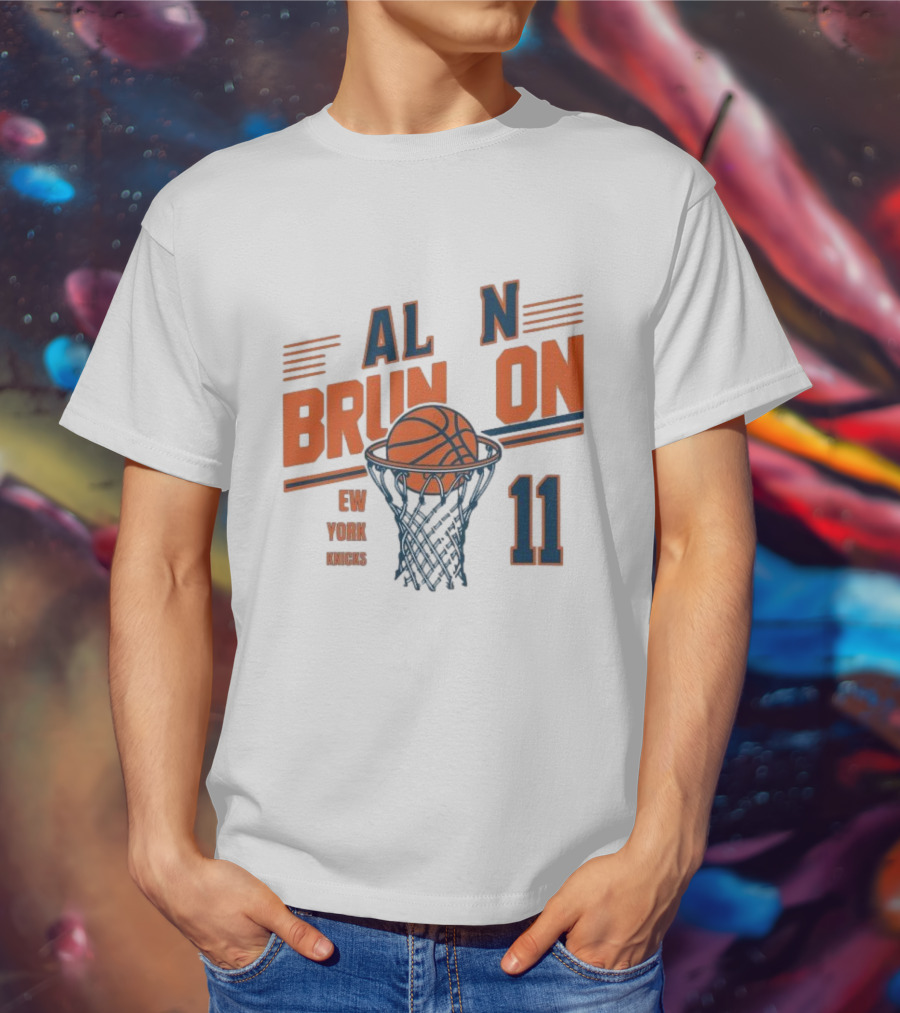 Jalen Brunson New York Knicks Basketball Net Number 11 T-Shirt