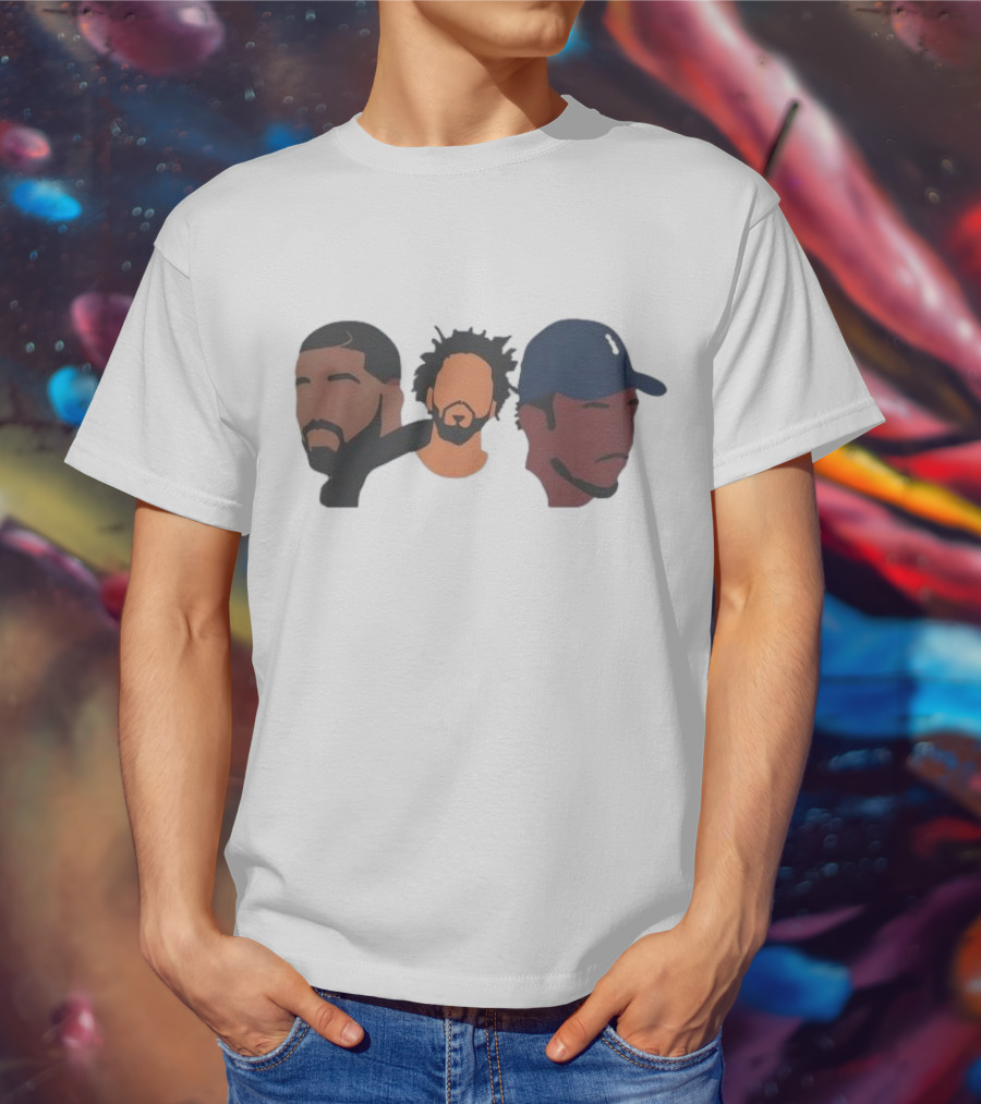 Drake J Cole Kendrick Lamar Retro Rapper Star T-Shirt