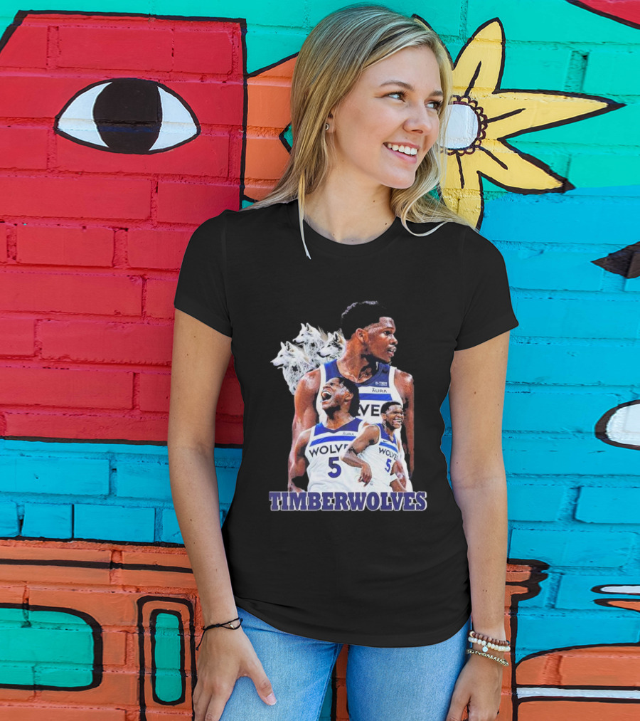 Minnesota Timberwolves Anthony Edwards Basketball Stars Wolves T-Shirt