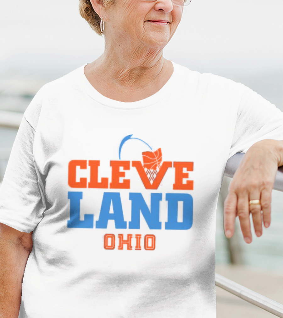Cleveland Ohio Basketball Net T-Shirt