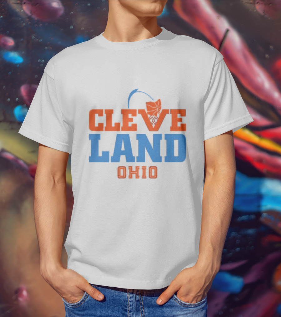 Cleveland Ohio Basketball Net T-Shirt