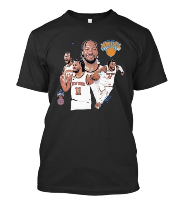 New York Knicks Jalen Brunson 11 Signature Basketball Action Moments T-Shirt
