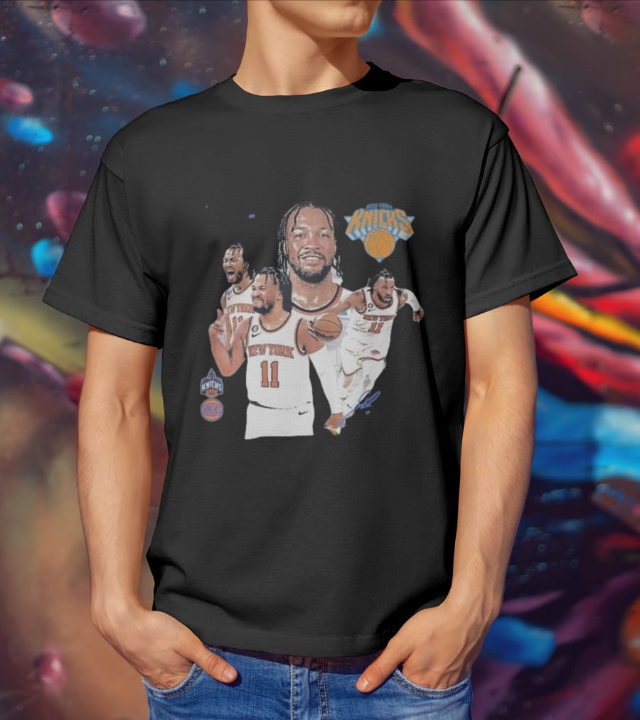 New York Knicks Jalen Brunson 11 Signature Basketball Action Moments T-Shirt