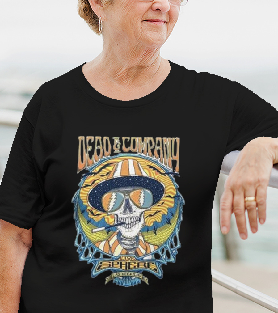 Dead And Company Live Sphere Las Vegas Sun Hat Skull T-Shirt