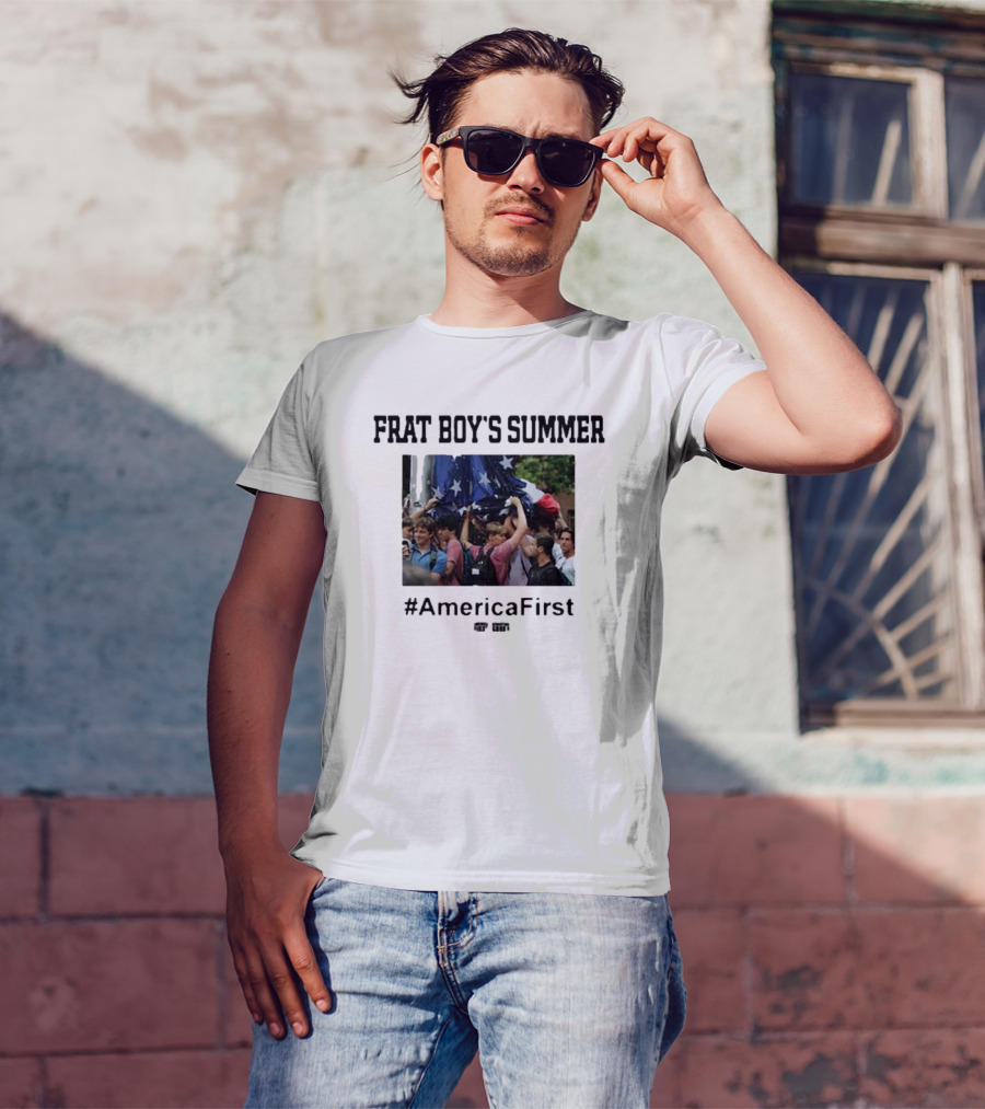 Frat Boy's Summer #AmericaFirst Rally Gathering Patriotic Spirit T-Shirt