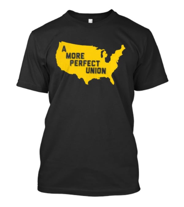 Michigan Wolverines A More Perfect Union Map T-Shirt