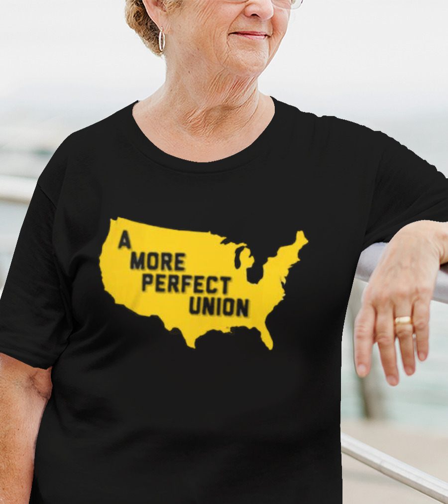 Michigan Wolverines A More Perfect Union Map T-Shirt