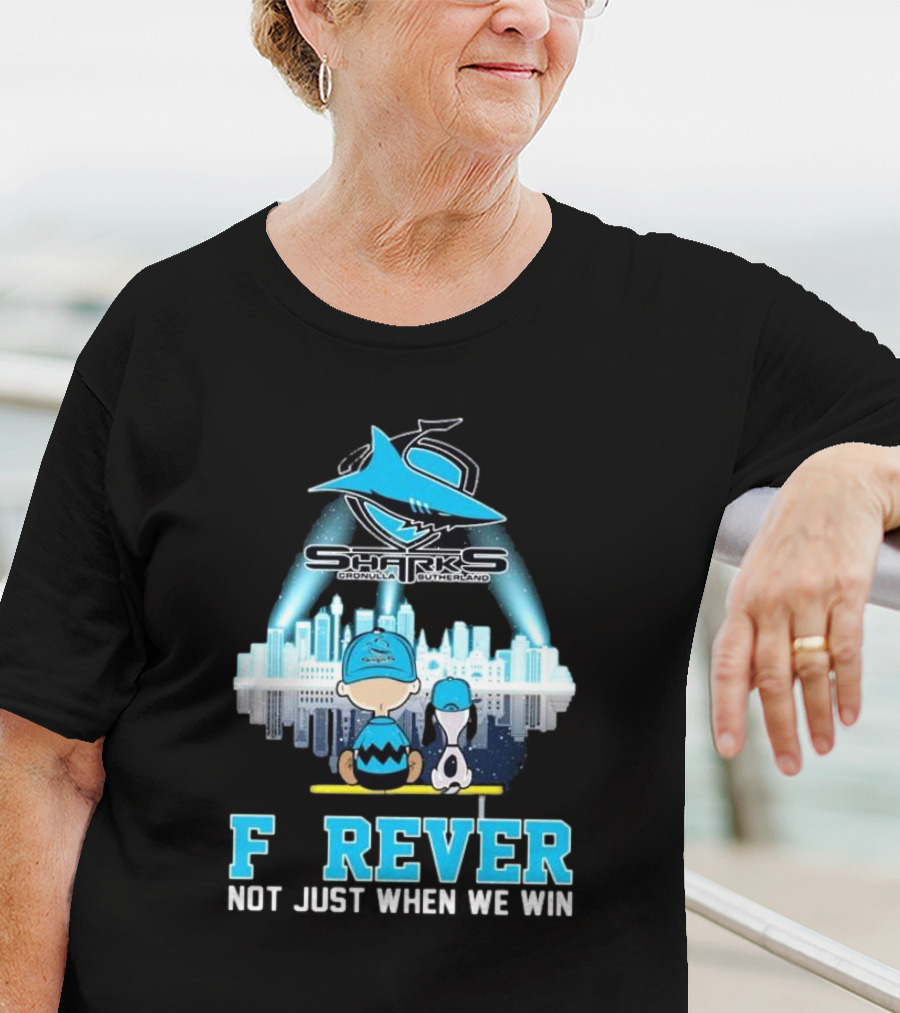 Peanut Snoopy Charlie Brown Cronulla Sutherland Sharks Forever Not Just When We Win T-Shirt