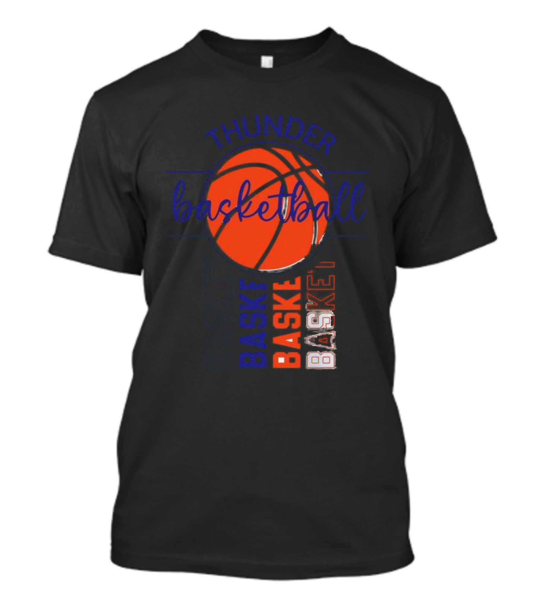 Thunder Basketball Basket Baskebasketbasket T-Shirt