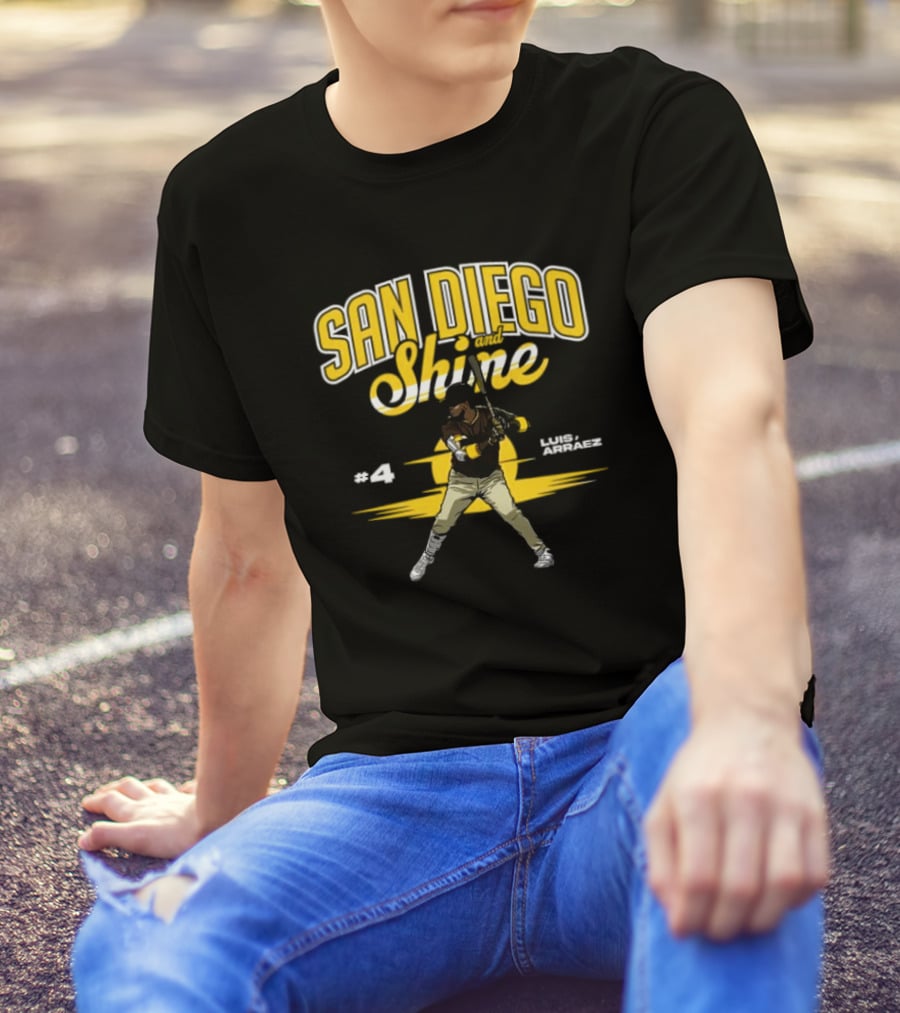 San Diego And Shine Luis Arráez #4 Baseball Player T-Shirt
