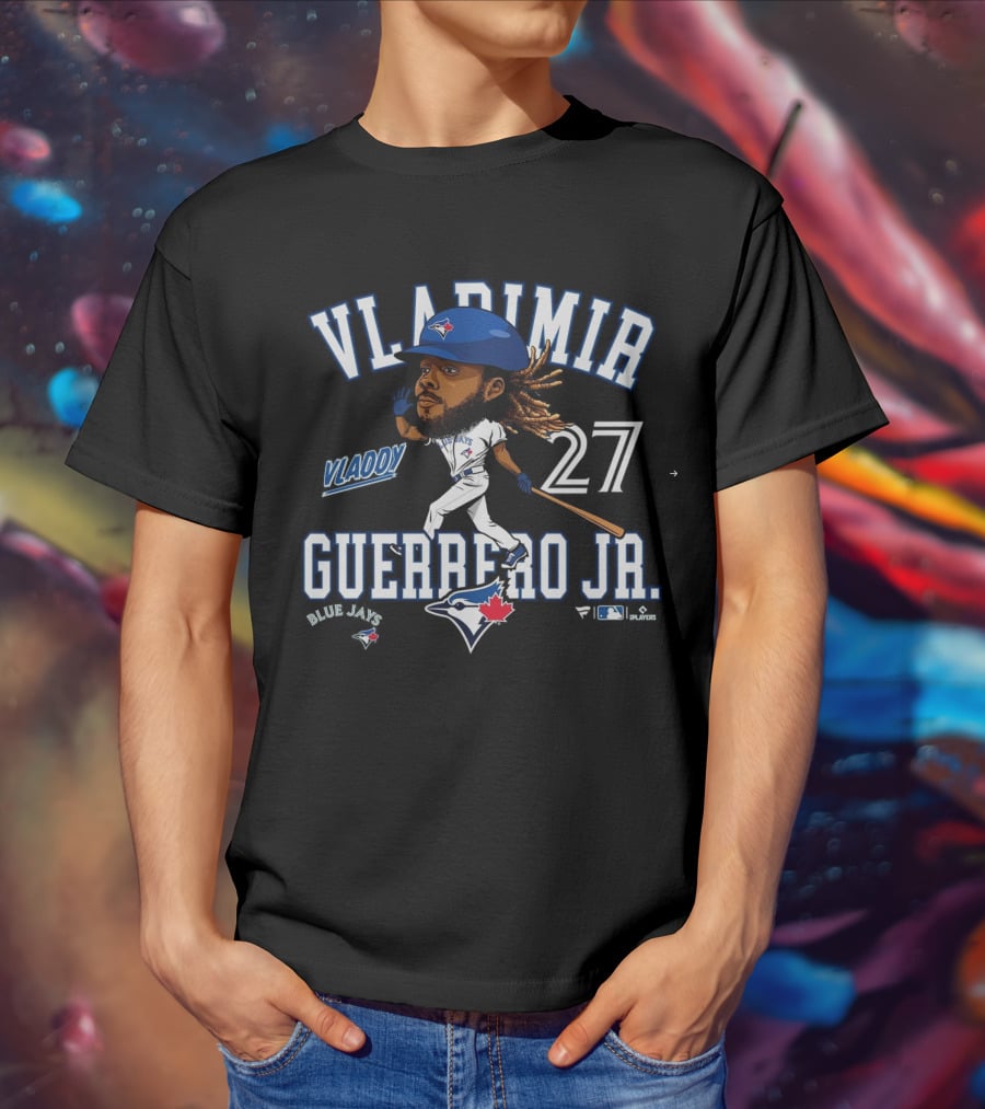 VLADIMIR GUERRERO JR. VLADDY 27 TORONTO BLUE JAYS CARICATURE BLUE JAYS T-Shirt