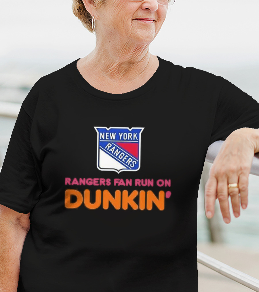 New York Rangers Fan Run On Dunkin T-Shirt