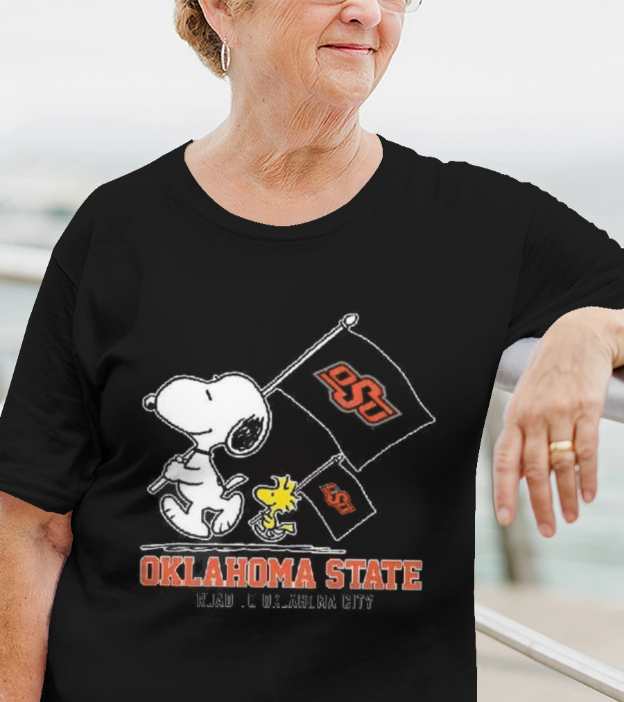 Snoopy Woodstock Oklahoma State OSU Road To Oklahoma City T-Shirt