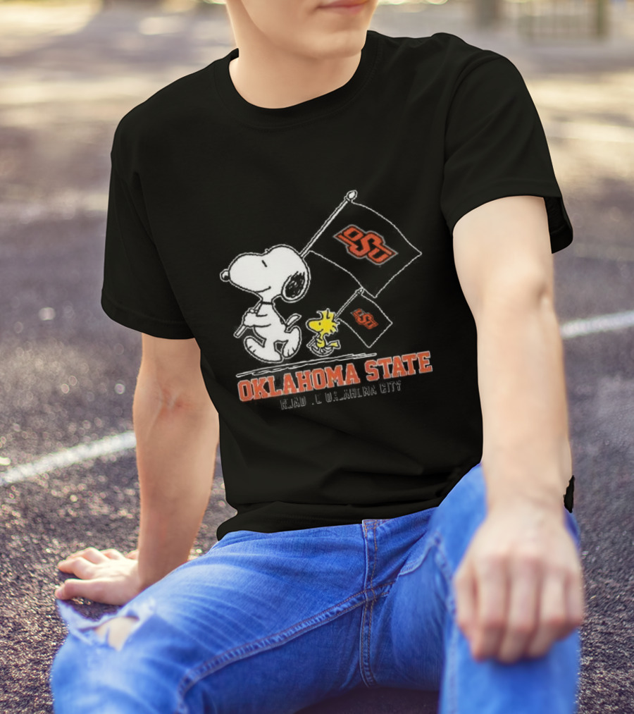 Snoopy Woodstock Oklahoma State OSU Road To Oklahoma City T-Shirt