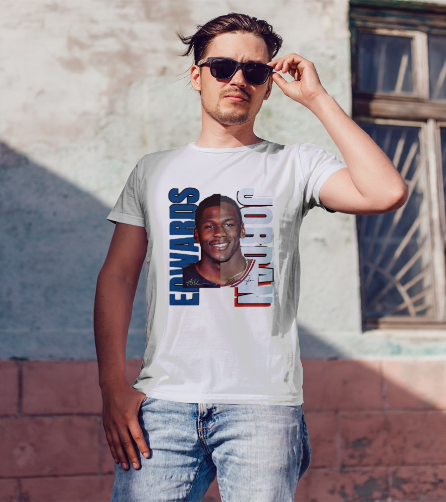 Edwards Jordan Basketball Signatures Split Face T-Shirt