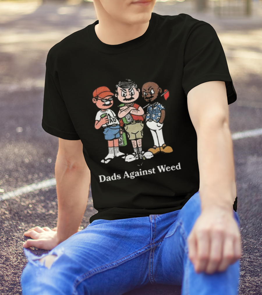 Dads Against Weed Cartoon Nostalgic Comic T-Shirt