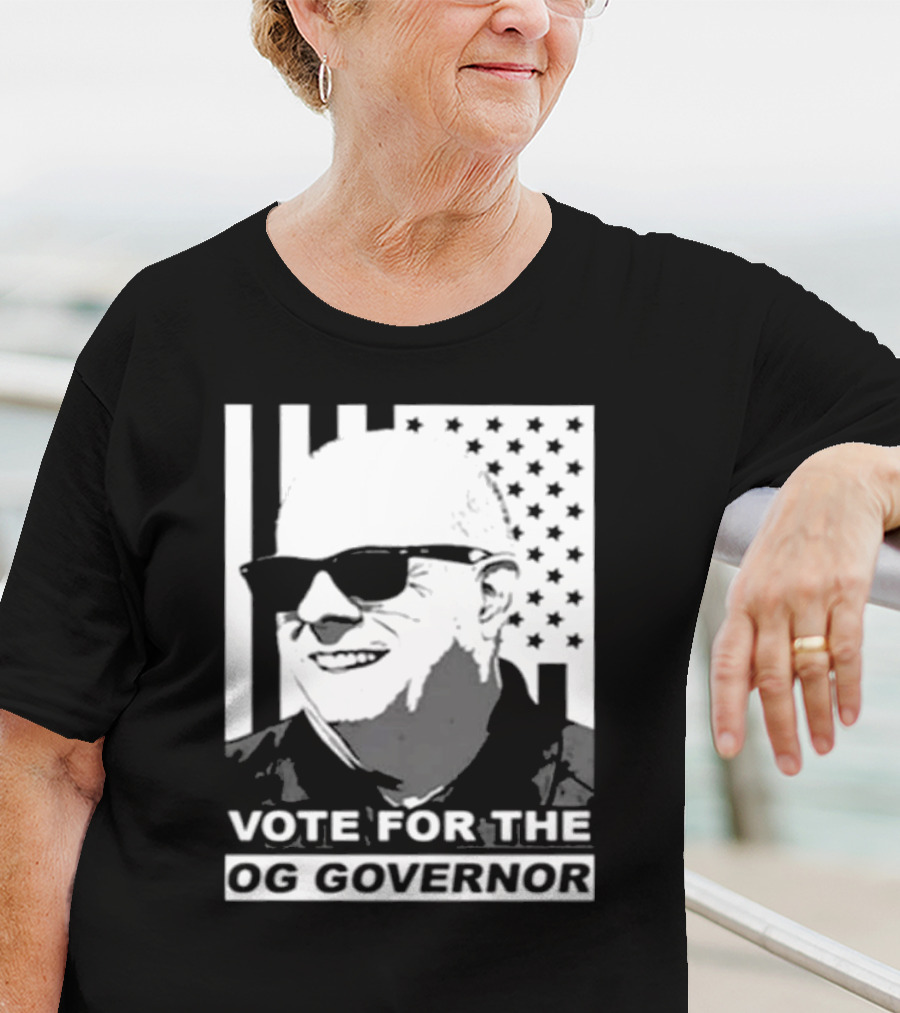 Vote For The OG Governor Larry Hogan With American Flag Background T-Shirt